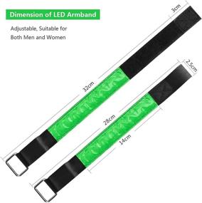 img 1 attached to 🏃 Rechargeable LED Armband Lights for Runners - Reflective Running Gear for Night Running, Jogging, and Cycling - Safety Lights for Walking, Camping, Outdoor Sports (2 Pack)