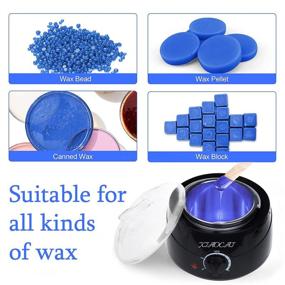 img 3 attached to 🧖 Waxing Kit for Women - Hair Removal at Home with Wax Warmer, 4 Wax Beads, Spatulas & Protection Paper: Painless Solution for Body, Facial, Eyebrow, and Armpit Hair