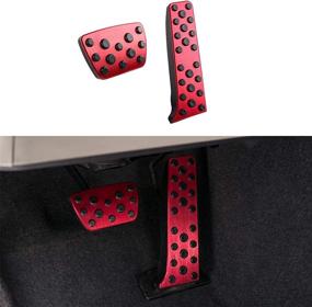img 4 attached to 🚗 Enhance Grip & Safety with Cke Anti-Slip Foot Pedal Brake and Gas Pedal Pad for Toyota Camry, RAV4, Avalon, Highlander, Sienna, Lexus ES, LS, UX - Red (2018-2022)