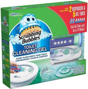 img 2 attached to 🚽 Scrubbing Bubbles Rainshower Toilet Gel Discs - 2 Dispensers, Pack of 30