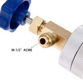 img 2 attached to 🔧 Aupoko R134A AC Oil Dye Injector - Universal A/C Injection Tool with 1/2" Acme Male and Female Fittings, Suitable for R134A Air Conditioning System