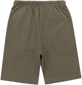 img 3 attached to 🩳 KOWDRAGON Kids Unisex 1 or 2-Pack 100% Cotton Knit Jersey Shorts for Boys and Girls (Ages 3-12)