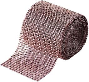 img 3 attached to 💎 USIX 4.75"x10 Yard Roll Glitter Rhinestone Diamond Mesh Ribbon for DIY Wedding Decoration