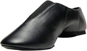 img 4 attached to Rabicos Unisex Adult Slip-On Jazz Dance Shoes with Leather Upper for Women and Men