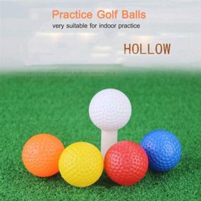 img 3 attached to ⛳ 25 pack FUNZON Plastic Golf Training Balls for Driving Range, Swing Practice, and Home Use - Fun Golf Balls for Indoor Practice in White, Yellow, Orange, Red, and Blue