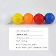 ⛳ 25 pack funzon plastic golf training balls for driving range, swing practice, and home use - fun golf balls for indoor practice in white, yellow, orange, red, and blue logo