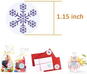 img 2 attached to ❄️ KUUQA 450-Piece Snowflake Stickers: Christmas & Winter Holiday Party Decor Craft Supplies, Set of 3 Rolls