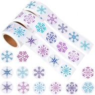 ❄️ kuuqa 450-piece snowflake stickers: christmas & winter holiday party decor craft supplies, set of 3 rolls logo