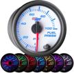 glowshift white color pressure gauge interior accessories and gauges logo