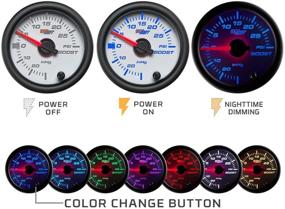 img 2 attached to GlowShift White Color Pressure Gauge Interior Accessories and Gauges