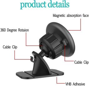 img 1 attached to 📱 IKOPO Magnetic Phone Car Holder Mount - Ultimate Universal Cell Phone Dash Mount | iPhone, Samsung, LG, Google Nexus & More