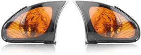 img 4 attached to 🟡 Aramox Corner Light Lens, Pair of Yellow Lens Corner Light Covers - Ideal Fit for BMW E46 3-Series 4DR 2002-200