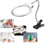 🔍 enhance your diamond painting experience with 5d diamond painting magnifying tools - 4x & 6x magnifier led light with clip, flexible neck, and battery-powered convenience logo