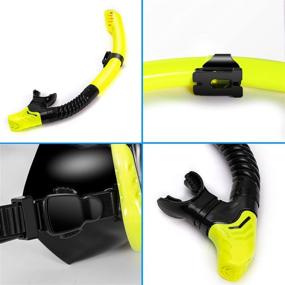 img 3 attached to 🤿 Adult Verniflloga Snorkel Set - Dry Top Snorkeling Gear with Impact Resistant Anti-Fog Tempered Glass Panoramic Scuba Diving Mask - Easy Breathing Underwater for Snorkeling and Swimming