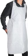 👩 plastic/poly apron - white heavy duty - 46" x 28" - 2 mil - ideal for cooking, arts n' crafts - mt products logo
