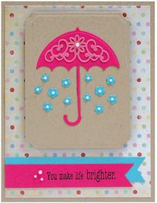 img 2 attached to Enhance Your Crafting Projects with Spellbinders IN-035 Shapeabilities Die Template, Umbrella Trio!