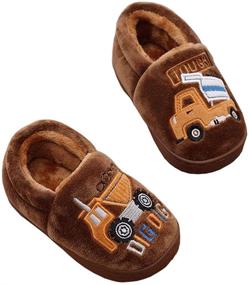 img 2 attached to 🧦 Cozy Warm Slippers for Kids - Soft Indoor House Shoes, Winter Cartoon Design