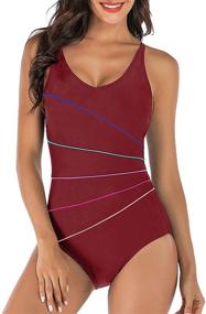 img 4 attached to 👙 Mojessy Women's One Piece Swimwear: Fashionable Swimsuits & Cover Ups for Women