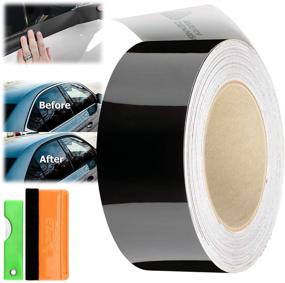 img 4 attached to 🚗 Enhance Your Vehicle with the Avery Dennison Gloss Black Vinyl Wrap Kit - Perfect for Blacking Out Chrome Delete, Window Trim, and Door Trim, 4" x 25Ft