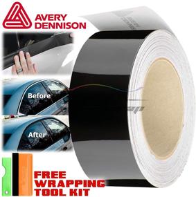 img 3 attached to 🚗 Enhance Your Vehicle with the Avery Dennison Gloss Black Vinyl Wrap Kit - Perfect for Blacking Out Chrome Delete, Window Trim, and Door Trim, 4" x 25Ft