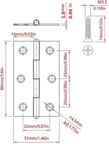 img 2 attached to 🔒 Stainless Steel Folding Hinges Set - Liberty 20 Pieces