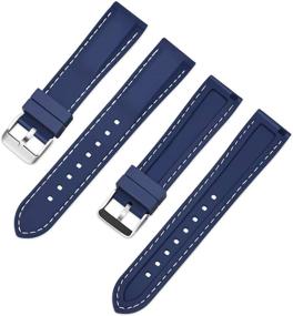 img 3 attached to 🌈 Stylish Silicone Replacement Bands: OLLREAR Men's Watch Bands in Vibrant Colors