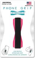 📱 ультра тонкий розовый lovehandle finger grip - надежный захват для мобильного телефона love handle - удерживает устройство одним пальцем - удобный захват для отправки сообщений, фото и селфи на телефоне или мини-планшете. логотип