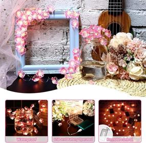 img 2 attached to Mushroom Butterfly Cherry Blossoms Acorn LED String Lights Lighting & Ceiling Fans in Novelty Lighting