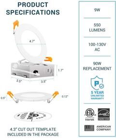 img 1 attached to 🌟 Enhance Your Space with Parmida's Dimmable LED Recessed Downlight