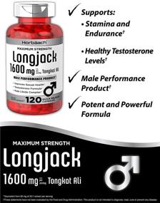 img 2 attached to 💪 High Potency Longjack Tongkat Ali Extract - 1600 mg, 120 Capsules, Powerful Testosterone Formula, Longifolia Root Powder, Non-GMO & Gluten Free, by Horbaach