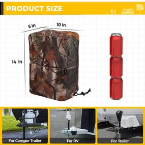 img 2 attached to BougeRV Electric Tongue Jack Cover - Camo RV Accessories | Universal Trailer RV 600D Polyester Protective Cover | Camper Accessories for Outdoor Use