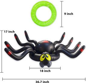 img 2 attached to 🕷️ 37 дюймовый надувной игровой комплект с пауком - праздничный подарок для Хэллоуина от JOYIN.