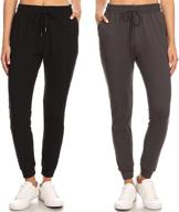 la12st soft jogger pants for women with drawstring waist and pockets логотип