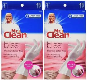 img 1 attached to 🧤 Pack of 2 Pairs: Medium Size Mr. Clean Premium Bliss Latex-Free Gloves