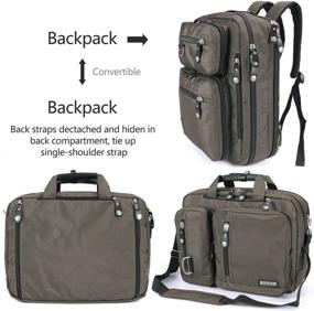 img 3 attached to FreeBiz Multi Function Briefcase Backpack Shoulder