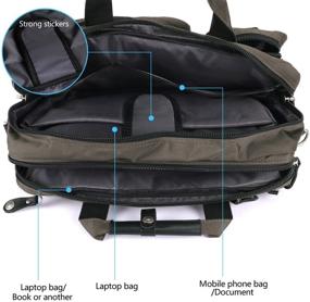 img 1 attached to FreeBiz Multi Function Briefcase Backpack Shoulder