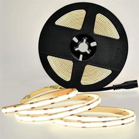 img 4 attached to Flexible COB LED Strip Lights - 480 LEDs/M 1m/3.28FT DC12V 4000K CRI 90+ - Ideal for Home, Bedroom, Kitchen Decoration & DIY Lighting - Includes 9W Power Supply - DC 12V 1m/3.28FT