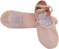 🩰 danzcue adult ballet slipper: enhance flexibility with stretch canvas and split sole logo