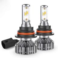 🔦 ccjk 9007/hb5 led headlight bulbs - 100w 12000lm 6000k xenon white - high/low beam, fog light bulb conversion kit - ip67, csp chips, 360 degree - enhanced seo logo