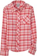 stylish plaid shirt for girls: carhartt big girls' cute fashion statement logo