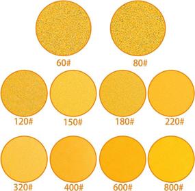 img 2 attached to 🔍 100 PCS VFINE 5 Inch 8 Hole Sanding Discs - Hook and Loop Sanding Sheets for Orbital Sander - Assorted Grits 60/80/120/150/180/220/320/400/600/800, High-Quality Sandpaper