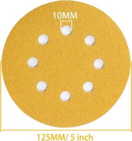 img 3 attached to 🔍 100 PCS VFINE 5 Inch 8 Hole Sanding Discs - Hook and Loop Sanding Sheets for Orbital Sander - Assorted Grits 60/80/120/150/180/220/320/400/600/800, High-Quality Sandpaper