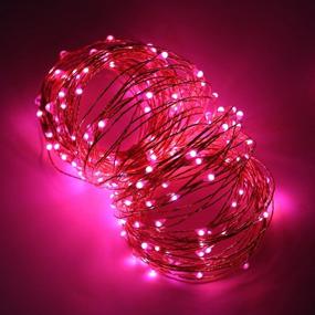 img 1 attached to 🎄 ErChen USB Dual-Color LED String Lights - 33FT Copper Wire Fairy Lights with Remote Timer for Indoor Outdoor Christmas Decor - Dimmable 100 LEDs Color Changing, 8 Modes (Warm White, Pink)