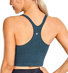 img 4 attached to CRZ YOGA Longline Wireless Racerback Women's Clothing for Lingerie, Sleep & Lounge