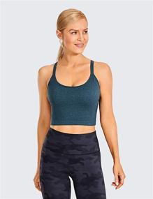 img 3 attached to CRZ YOGA Longline Wireless Racerback Women's Clothing for Lingerie, Sleep & Lounge