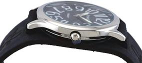 img 2 attached to ⌚ Женские часы Nemesis с цветочным узором угольного оттенка и широким кожаным ремешком и черной циферблатом со сумасшедшими цифрами (модель KVFB108K)