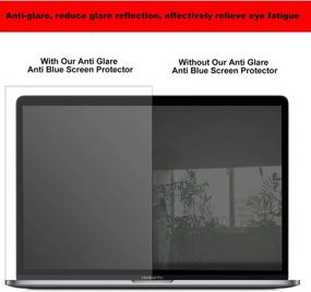 img 1 attached to 📱 Защитная пленка от синего и ультрафиолетового света для экрана MacBook Pro 15 (модели A1707 и A1990 с Touch Bar) 2016-2020 гг. с антибликовым покрытием - в комплекте бонусная защитная пленка для клавиатуры - улучшенная защита глаз, блокировка УФ-лучей и снижение отпечатков пальцев.