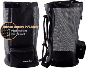 img 2 attached to 🎒 XL Mesh Scuba Diving Bag by Athletico - Travel Backpack for Scuba Diving and Snorkeling Gear & Equipment - Dry Bag Holds Mask, Fins, Snorkel, and More (Black)