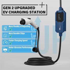 img 2 attached to MEGEAR 2021 Gen2 Updated EV Charger: Level 2 Portable EVSE Charging Station for Home (240V, 16A, 25ft, NEMA 10-30 Plug)