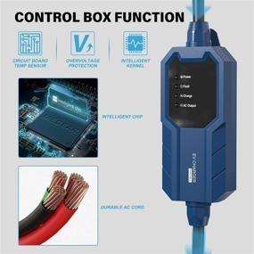 img 1 attached to MEGEAR 2021 Gen2 Updated EV Charger: Level 2 Portable EVSE Charging Station for Home (240V, 16A, 25ft, NEMA 10-30 Plug)